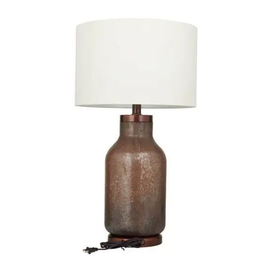Brown Glass Table Lamp 17" x 17" x 31" {8}
