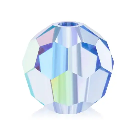 John Bead Preciosa 4mm Czech Crystal Glass Faceted Round Beads, 40ct. Light Sapphire AB {1}