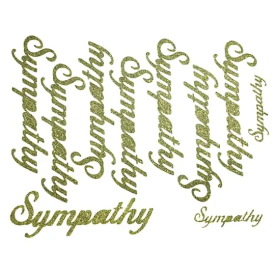 JAM Paper Sympathy Gold Script Floral Adhesive {1}