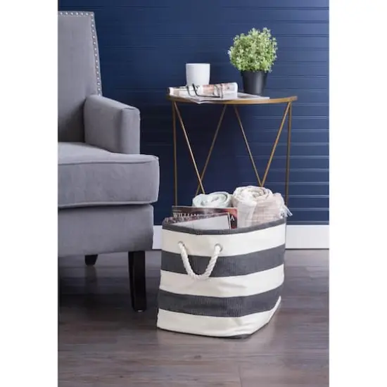 DII&reg; Large Rectangle Stripes Paper Bin Blueberry {7}
