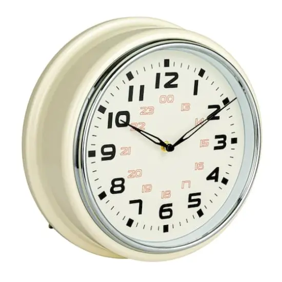 Hello Honey&reg; 12" Cream Chic Round Wall Clock {1}