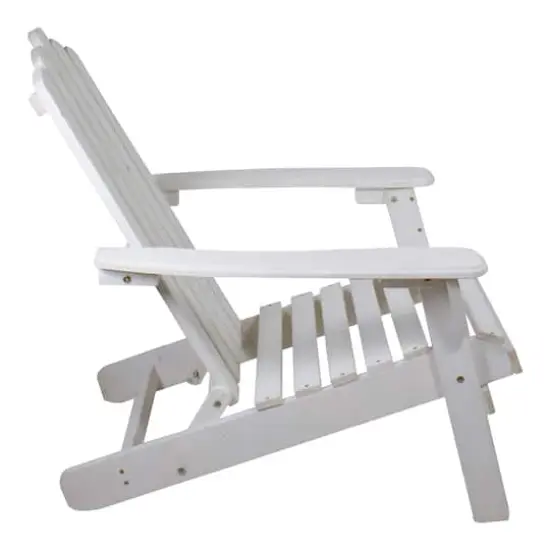 36" Classic Folding Wooden Adirondack Chair White {5}