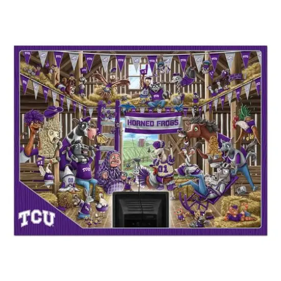 College Barnyard Fans 500 Piece Puzzle TCU Horned Frogs {5}