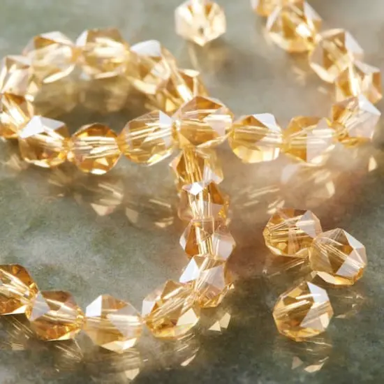 Amber Glass Triangle Faceted Beads, 6mm by Bead Landing&trade; {3}