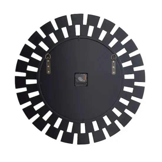 Silver MDF Glam Wall Clock, 24" x 2" x 24" {5}