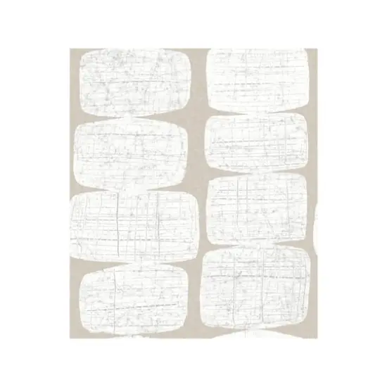 RoomMates White Mid-Century Beads Peel & Stick Wallpaper {1}