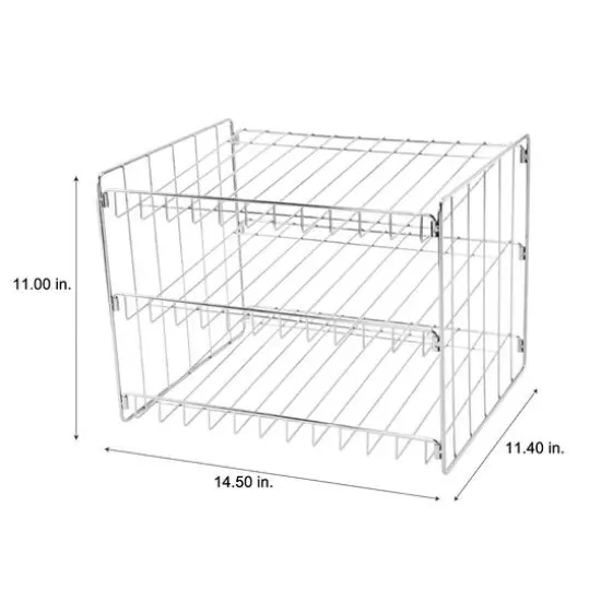 Kitchen Details 3-Tier Chrome Can Storage Organizer Rack {5}