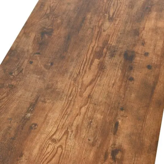 Household Essentials 59" Wrap Coffee Table Rustic Hickory {8}