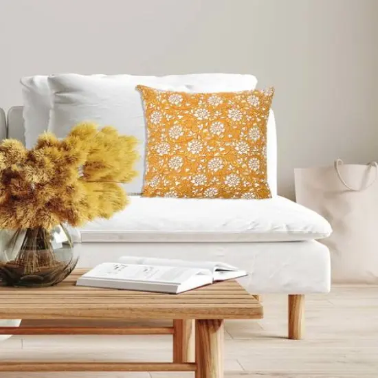 Hello Honey&reg; Yellow Floral Paisley Pillow Cover {3}