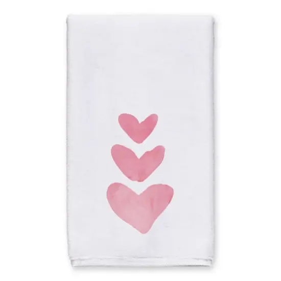 Watercolor Heart Tea Towel Set {3}