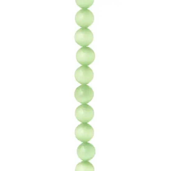 Peridot Cat's Eye Glass Round Beads, 10mm by Bead Landing&trade; {1}