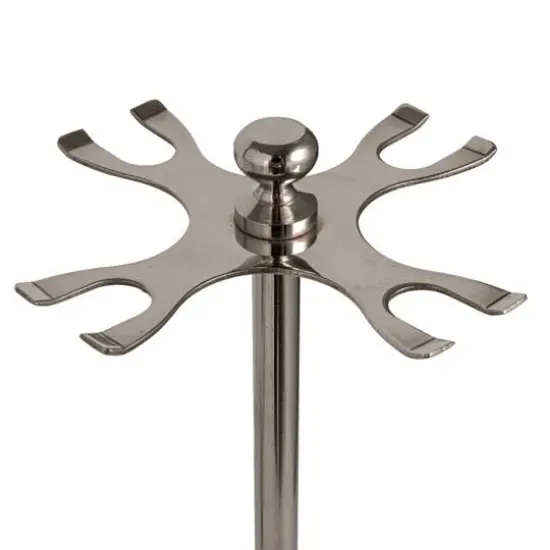 Hello Honey 5-Piece Stainless Steel and Mango Wood Bar Tools with Stand, Nickel Finish and Natural {8}