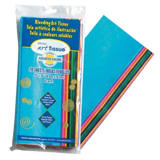 Spectra&reg; Assorted Colors Deluxe Bleeding Art Tissue&trade;,6 Packs of 20 {3}