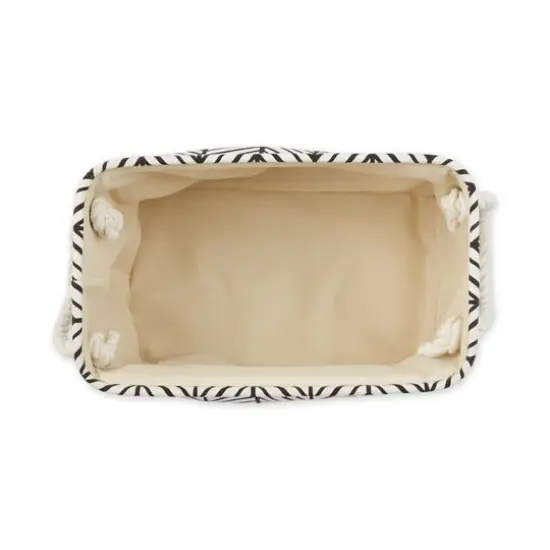 DII&reg; Small Off-White Herringbone Rectangle Fabric Bin {1}