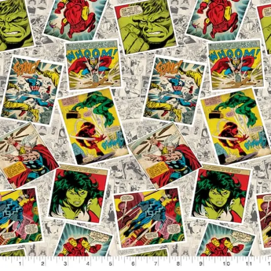 Marvel Retro Comic Super Hero Cotton Fabric {3}