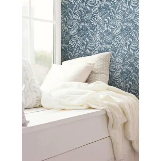 RoomMates Vintage Batik Jungle Peel & Stick Wallpaper Blue/White {4}