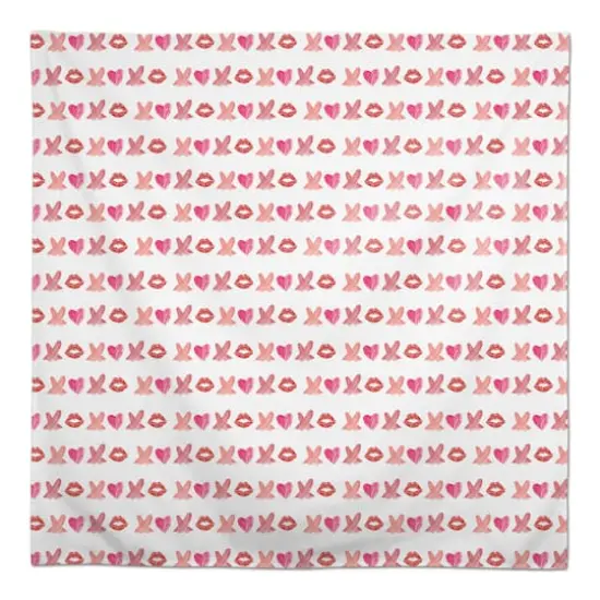Lipstick XO Pattern 58" x 58" Tablecloth {1}