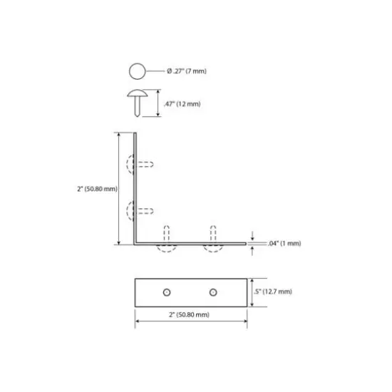 Dritz Home&reg; Small Brass Campaign Smooth Right Angle Corners, 4ct. {5}