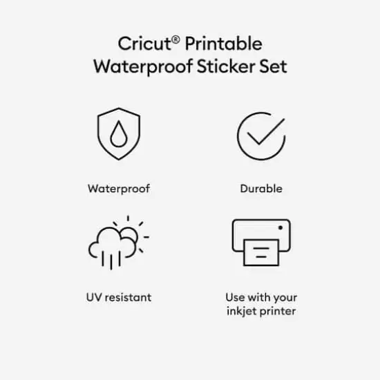 Cricut&reg; Printable Clear US Letter Waterproof Holographic Sticker Set, 5ct. {4}