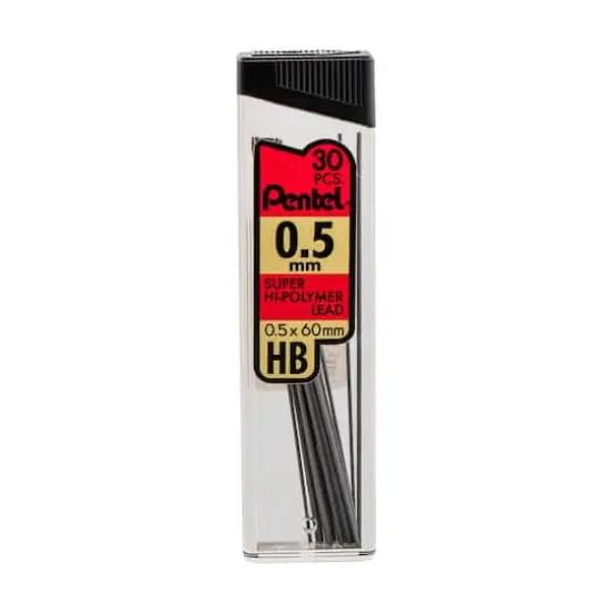 Pentel&reg; 0.5mm HB Super Hi-Polymer Mechanical Pencil Lead Refills, 90ct. {3}