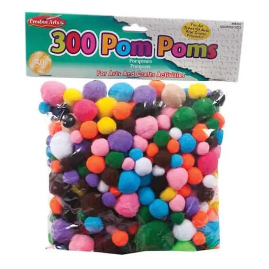 Charles Leonard Creative Arts&trade; Pom Poms, 3 Packs of 300 {4}