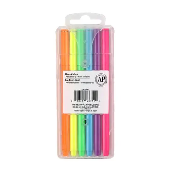 Marvy&reg; Uchida LePen&reg; Extra Fine 6 Neon Pen Set {6}