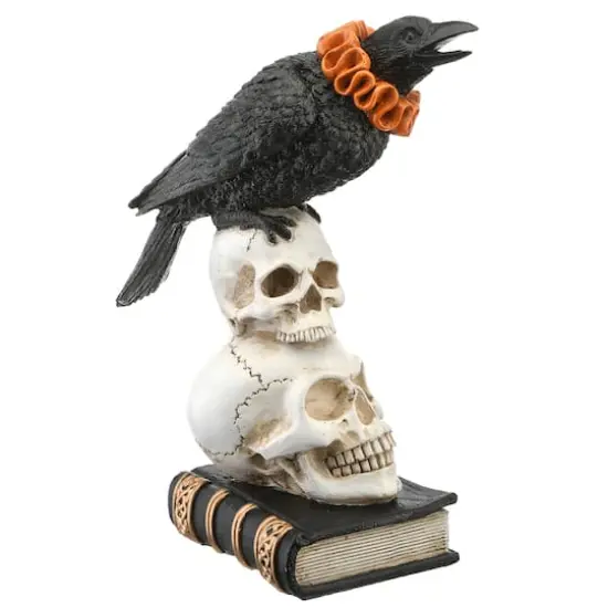 11" Crow & Skulls Halloween D&eacute;cor {1}