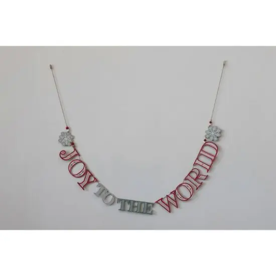 Hello Honey&reg; 54" Joy To The World Snowflakes Wood Garland {3}