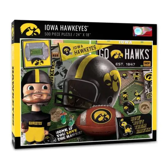 College Team Retro Series 500 Piece Puzzle Iowa Hawkeyes {1}