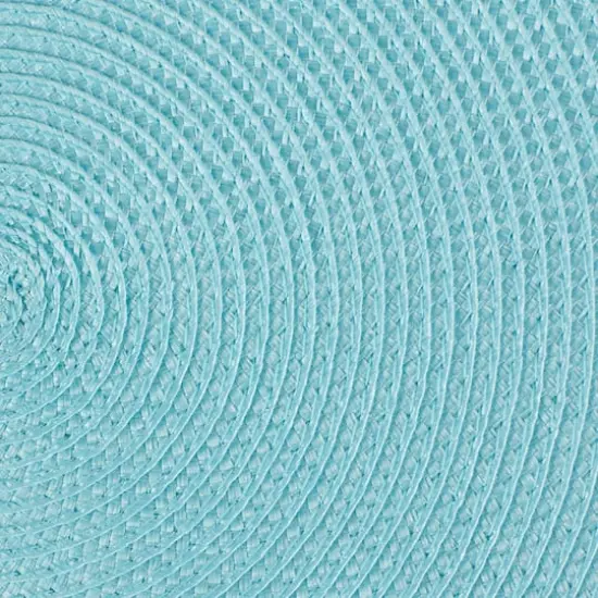 DII&reg; Tassel Fringe Woven Round Placemats, 6ct. Aqua {6}