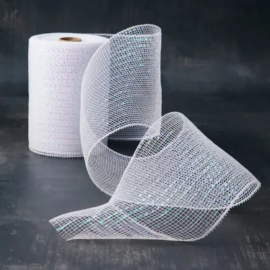 5.5" x 45ft. Mesh Wide Ribbon by Celebrate It&reg; Iridescent {3}