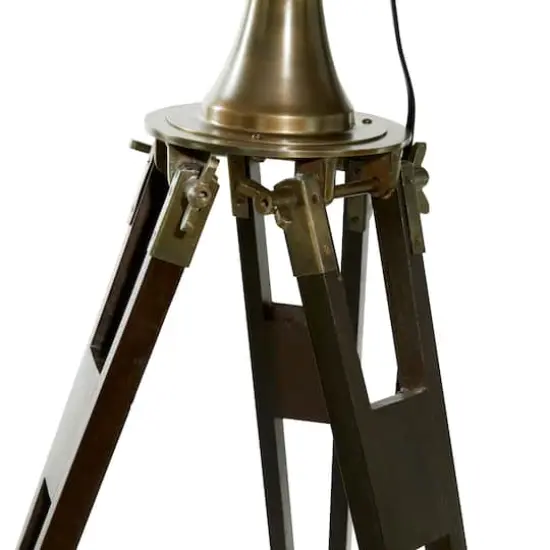 62.5" Brown Metal Industrial Floor Lamp {5}