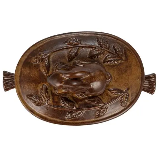 Hello Honey&reg; Matte Brown Stoneware Baker with Rabbit Design {5}