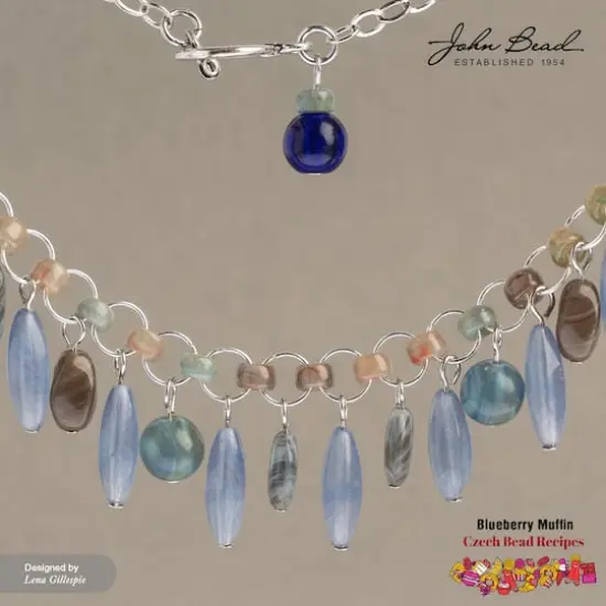 John Bead Czech Glass Recipe Box Beading Kit Blueberry Muffin {3}