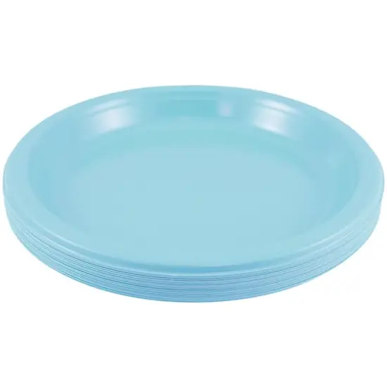 JAM Paper 7" Plastic Party Plates, 20ct. Sea Blue {1}