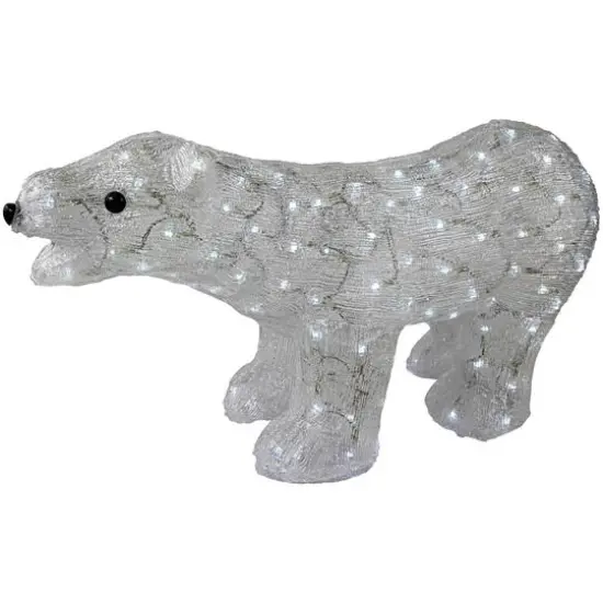 28" Lighted Commercial Grade Acrylic Polar Bear Christmas Display Decoration {10}