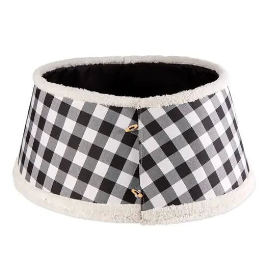 DII&reg; Black & White Buffalo Check Holiday Tree Collar {4}