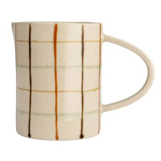 Hello Honey&reg; 32oz. Multicolor Stoneware Pitcher with Checkered Pattern {9}