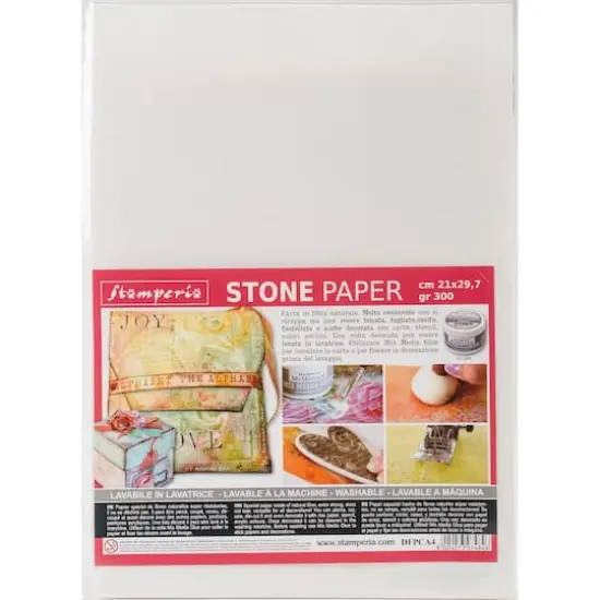 Stamperia White Washable Stone Paper, 8.25" x 11.6" {1}