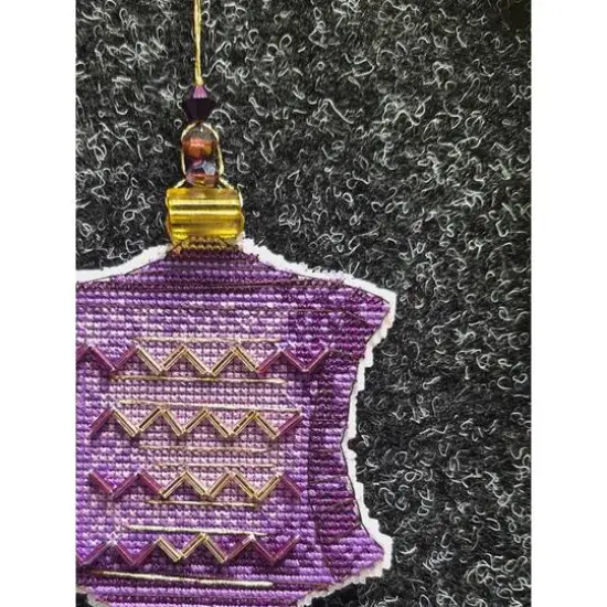 Crystal Art Christmas Tree Toy Plastic Canvas Counted Cross Stitch Kit Set Of Pictures Colorful Lanterns {5}