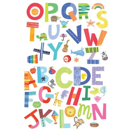 Wallies&reg; Alphabet Fun Vinyl Decal Set {1}