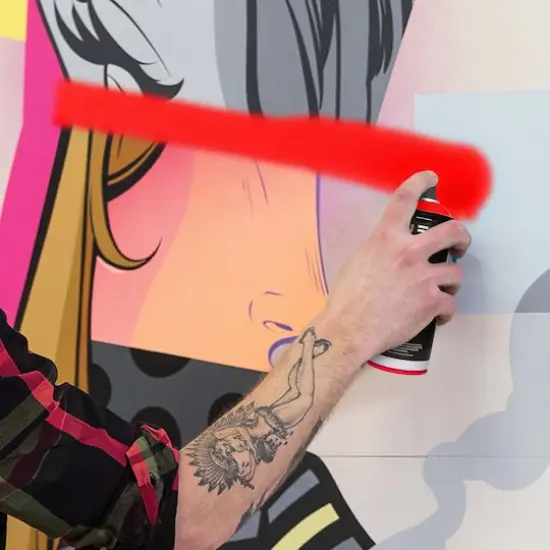 Ironlak Acrylic Spray Paint Flouro Red {5}