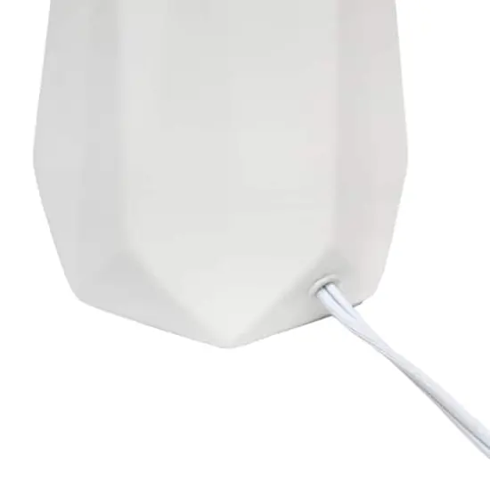 Simple Designs Ceramic Prism Table Lamp Off White {8}