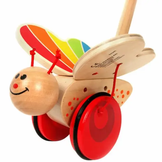 Hape Wooden Push & Pull Butterfly Walking Toy {5}