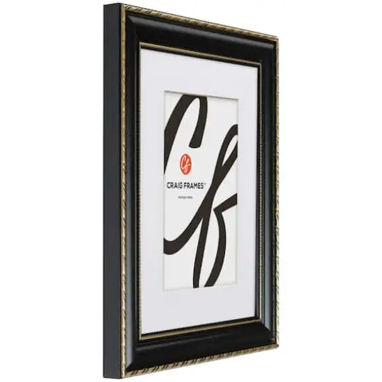 4 Pack Craig Frames Victoria Black & Gold Picture Frame with Mat {4}