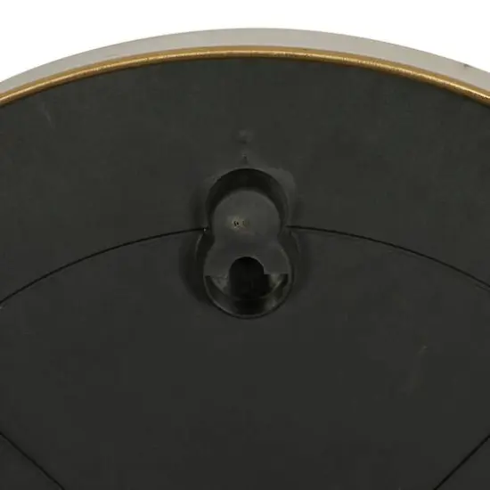 20" Glass Contemporary Wall Clock Gold {6}