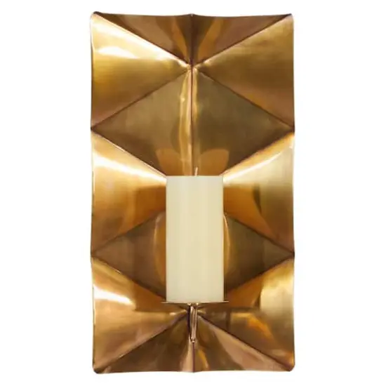 Gold Stainless Steel Candlestick Holders, 18" x 10" x 6" {1}