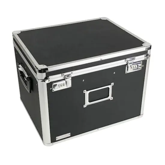 Vaultz Black Locking File Security Box {1}