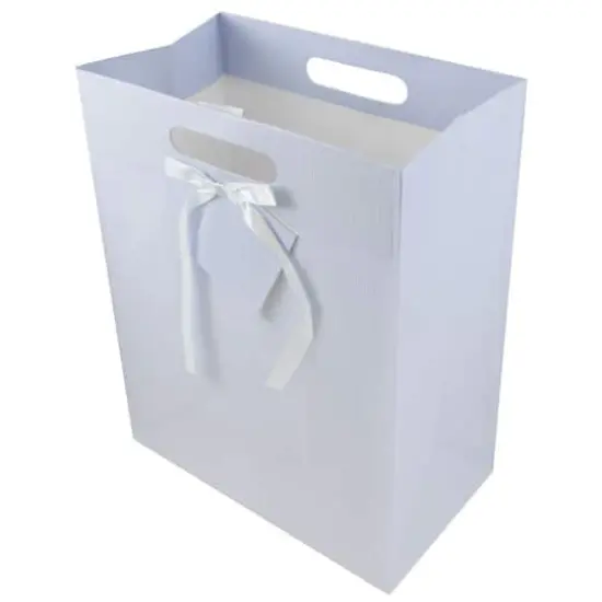 JAM Paper Medium Light Blue Pinstripe Gift Bags, 3ct. {3}