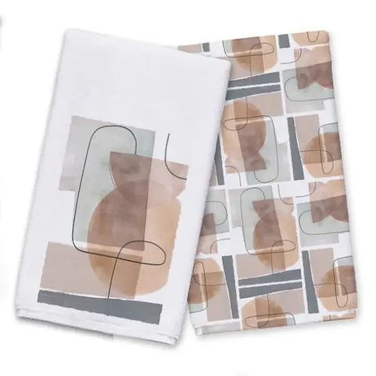 Mid Mod Layered Abstract 16" x 25" Towel Set {1}